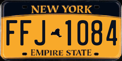 NY license plate FFJ1084