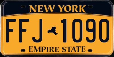 NY license plate FFJ1090