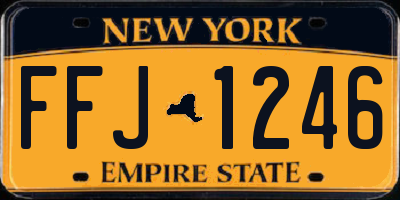 NY license plate FFJ1246