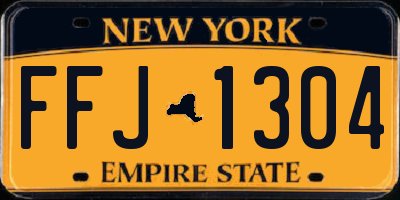 NY license plate FFJ1304