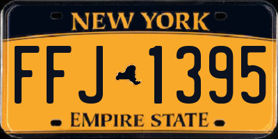 NY license plate FFJ1395