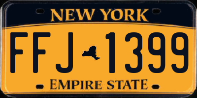 NY license plate FFJ1399