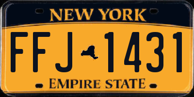 NY license plate FFJ1431