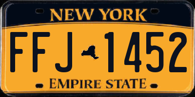 NY license plate FFJ1452