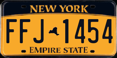 NY license plate FFJ1454