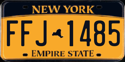 NY license plate FFJ1485