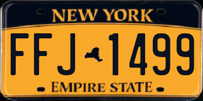NY license plate FFJ1499