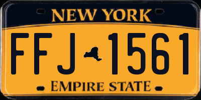 NY license plate FFJ1561