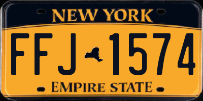 NY license plate FFJ1574