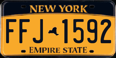 NY license plate FFJ1592