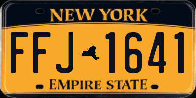 NY license plate FFJ1641