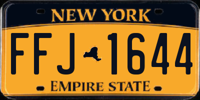 NY license plate FFJ1644