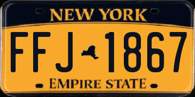 NY license plate FFJ1867