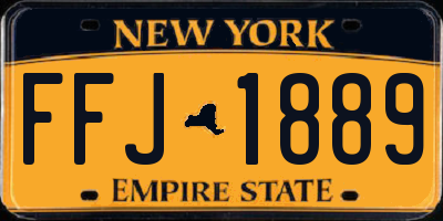 NY license plate FFJ1889