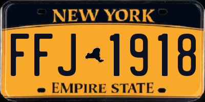 NY license plate FFJ1918