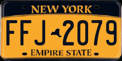 NY license plate FFJ2079