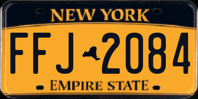 NY license plate FFJ2084
