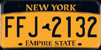 NY license plate FFJ2132