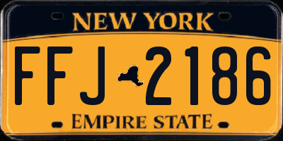 NY license plate FFJ2186