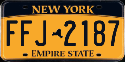 NY license plate FFJ2187