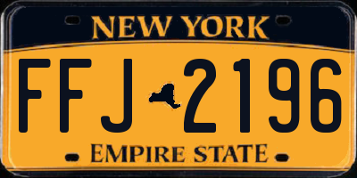 NY license plate FFJ2196