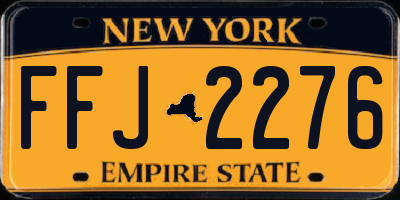 NY license plate FFJ2276