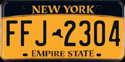 NY license plate FFJ2304