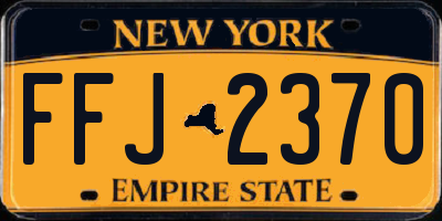 NY license plate FFJ2370