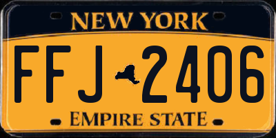 NY license plate FFJ2406