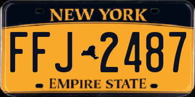 NY license plate FFJ2487