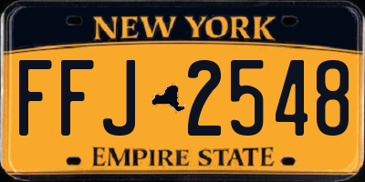 NY license plate FFJ2548