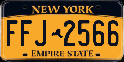NY license plate FFJ2566