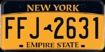 NY license plate FFJ2631