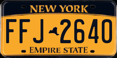 NY license plate FFJ2640