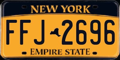 NY license plate FFJ2696
