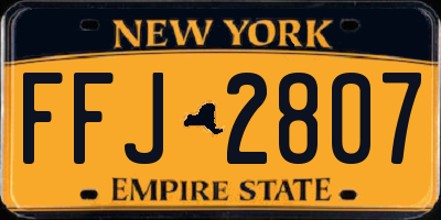 NY license plate FFJ2807
