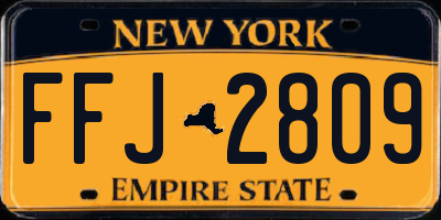 NY license plate FFJ2809