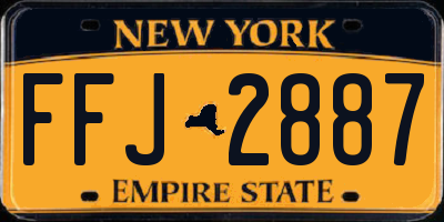 NY license plate FFJ2887