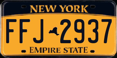 NY license plate FFJ2937