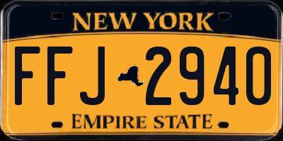 NY license plate FFJ2940