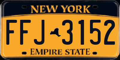 NY license plate FFJ3152