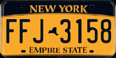 NY license plate FFJ3158