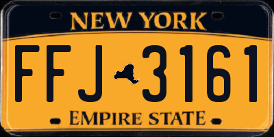 NY license plate FFJ3161