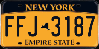 NY license plate FFJ3187