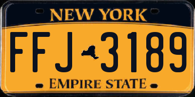 NY license plate FFJ3189
