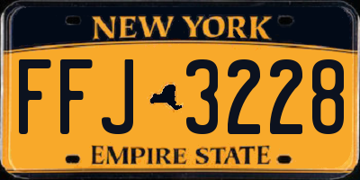 NY license plate FFJ3228