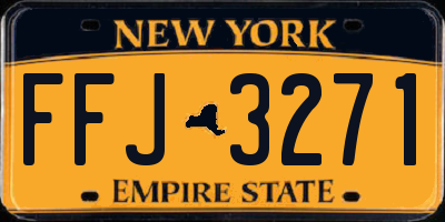 NY license plate FFJ3271