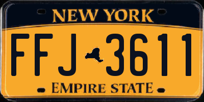 NY license plate FFJ3611
