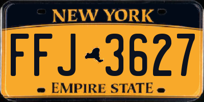 NY license plate FFJ3627