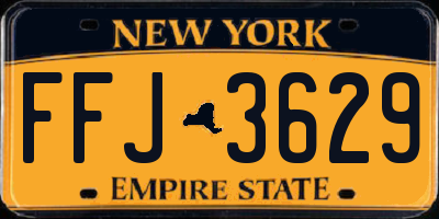 NY license plate FFJ3629